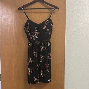 Floral Black Dress